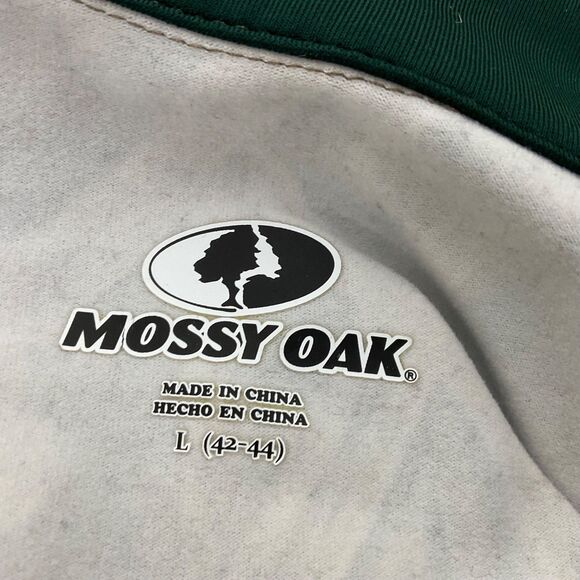 Mossy Oak Blades 1/4 Zip Shirt Men's L Tan Camo Performance Pullover - Picture 5 of 12